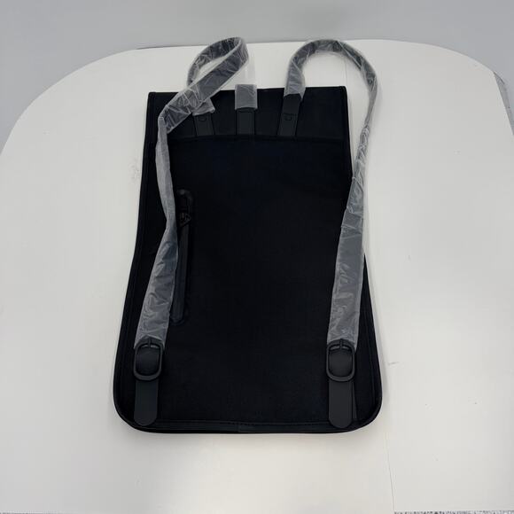Rains Ripple Classic Black Water Resistant Large Backpack Durable Polyester Bag - Picture 6 of 12